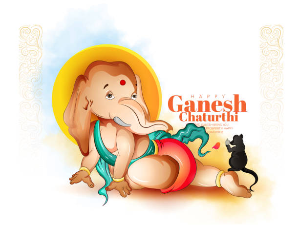 가네쉬 차투르티, 비나야카 차투르티, 가네쉬 신 - ganesh festival stock illustrations