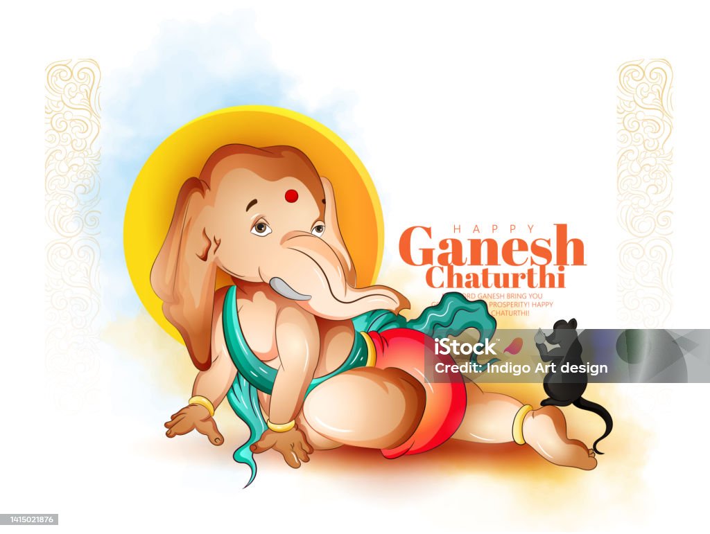 Ganesh Chaturthi Vinayaka Chaturthi God Ganesh Stock Illustration ...