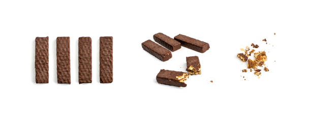 istock Chocolate Wafers Isolated, Wafer Biscuits Coated in Chocolate 1415039809