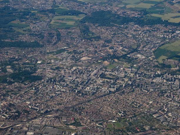 istock Aerial view of Paris 1415044446