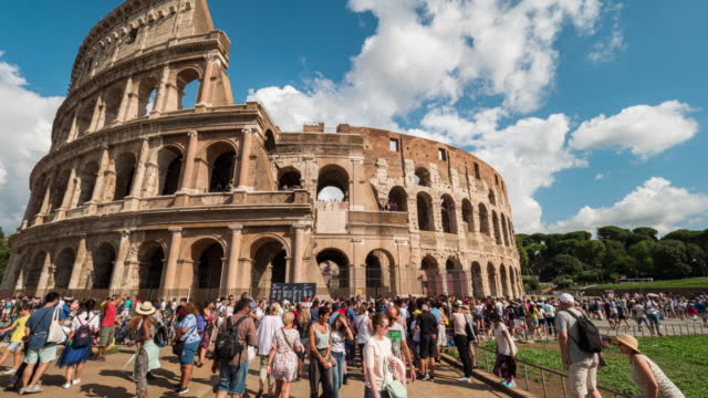 Timelapse of Coliseum, Rome, Italy