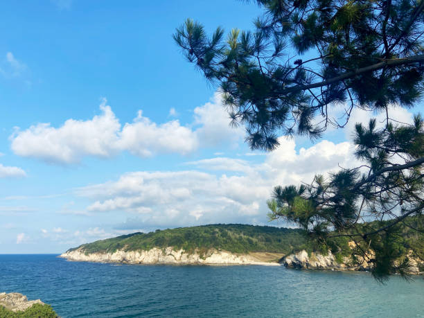 istock Island with sky and sea background 1415047373