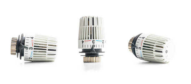 istock Thermostatic valve head isolated on white background. 1415048999