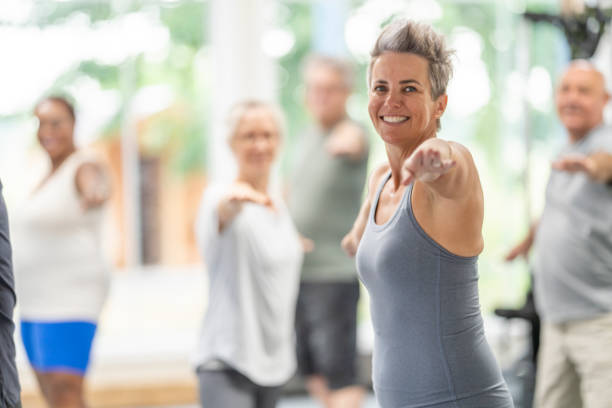 istock Adult Yoga Class 1415055333