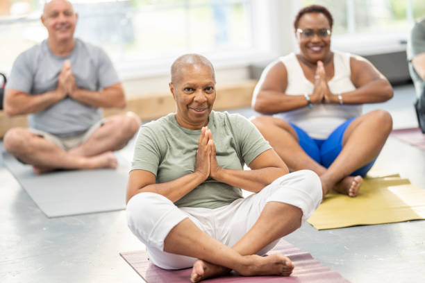 istock Adult Yoga Class 1415055334