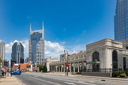 Nashville, Tennessee, USA - August 14, 2022: The Schermerhorn Symphony Center is a concert hall in downtown Nashville