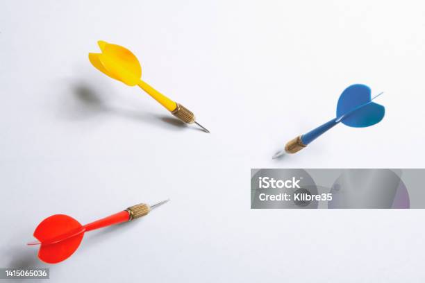 Game Darts It Is Isolated On A White Background Stock Photo - Download Image Now - Cut Out, Dart, Darts