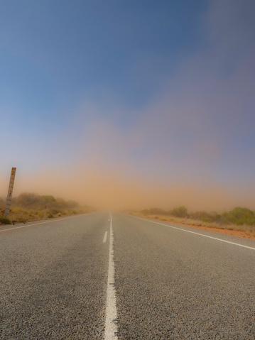 Dust storm in The Pilbara  Western Australia