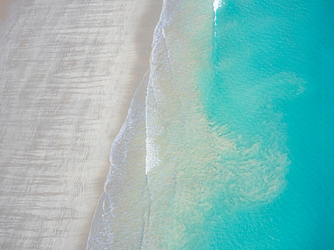 Aerial view of coastline in Broome