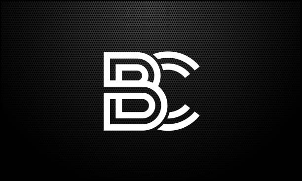 szablon logo biznesowego litery alfabetu bc lub cb dla każdej firmy - letter b stock illustrations