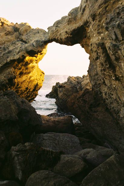 California Coast Pictures from the California Coast, specifically Palos Verdes and Malibu in Los Angeles. rock sea malibu silhouette stock pictures, royalty-free photos & images