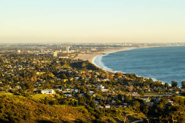 belvedere di topanga - santa monica beach los angeles county city of los angeles foto e immagini stock