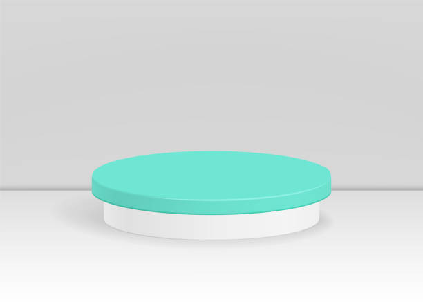 istock Cylinder pedestal podium for product display presentation 3d realistic vector illustration 1415074862