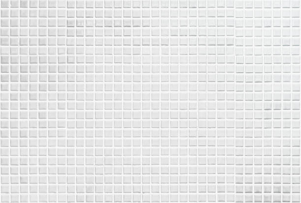 istock White ceramic wall and floor tiles mosaic background in bathroom and kitchen. Design pattern geometric with grid wallpaper texture decoration pool. Simple seamless abstract surface clean. 1415074994