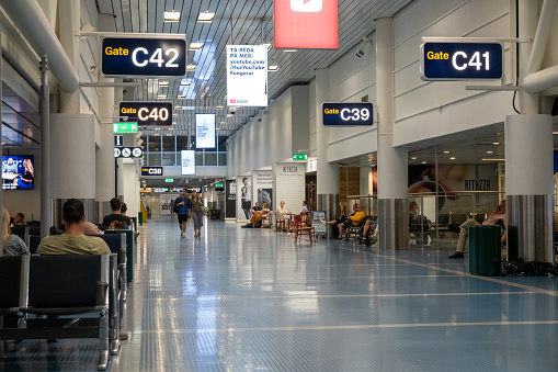 Stockholm,Sweden July 3, 2022 The departure terminal at Arlanda airport.