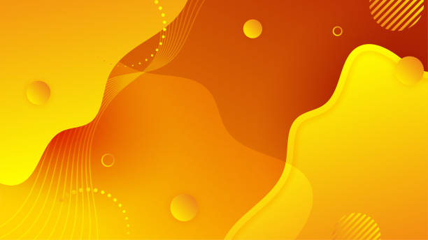 istock Orange and yellow background color composition in abstract. Abstract backgrounds with a combination of lines and circle dots can be used for your ad banners, sale banner template, presentation 1415085446