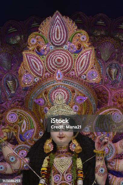 Goddess Durga Stock Photo - Download Image Now - Celebration, Color Image, Culture of India