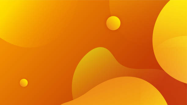 istock Orange and yellow background color composition in abstract. Abstract backgrounds with a combination of lines and circle dots can be used for your ad banners, sale banner template, presentation 1415087636