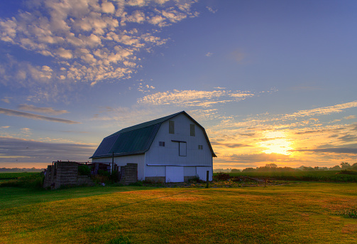 Old Barn at Sunrise-Fulton County,Indiana