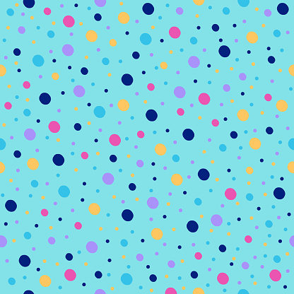 seamless pattern beautiful colorful small circle with light blue background