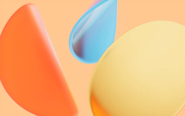 istock Abstract glass and curves with blue background, 3d rendering. 1415090461