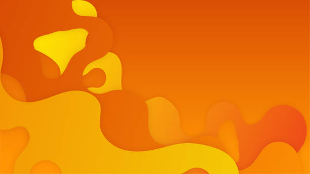 istock Orange and yellow background color composition in abstract. Abstract backgrounds with a combination of lines and circle dots can be used for your ad banners, sale banner template, presentation 1415093495