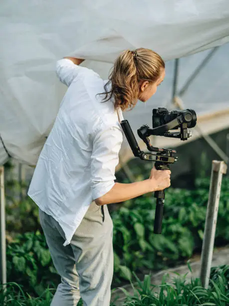 She has the camera on a cam