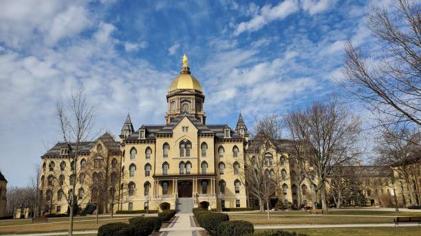 Notre Dame Cathedral, South Bend, Indiana Notre Dame Cathedral, South Bend, Indiana south bend stock pictures, royalty-free photos & images