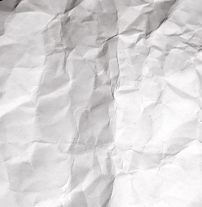 Wrinkled white paper, textured background