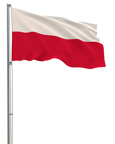 3d render Austria Flag(clipping path and isolated on white)