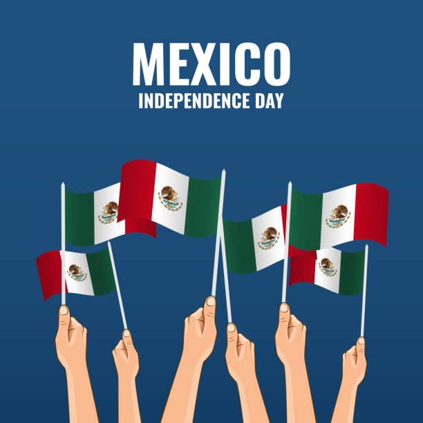 bildbanksillustrationer, clip art samt tecknat material och ikoner med mexico independence day - mexicos flagga