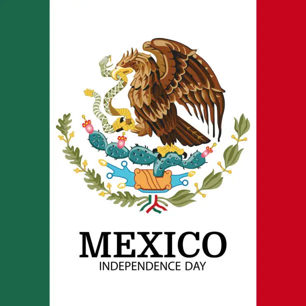 Vector illustration of Mexico Independence Day.