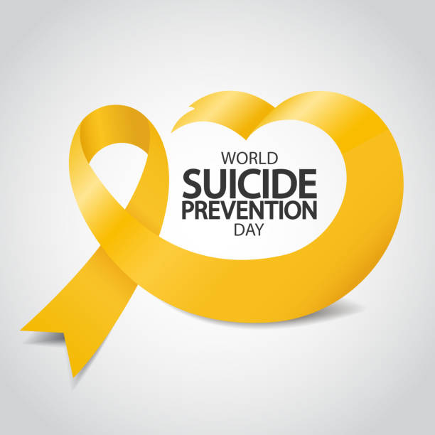 World suicide prevention day Vector Illustration of World suicide prevention day. Ribbon september stock illustrations
