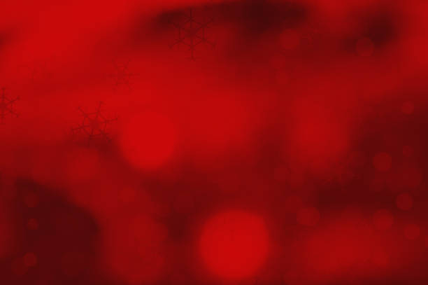 Christmas Snowflakes On Red Background