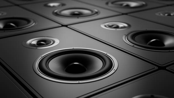 Abstract background with sound speakers Abstract background with Sound speakers amplifier photos stock pictures, royalty-free photos & images
