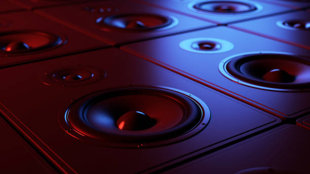 Abstract background with Sound speakers