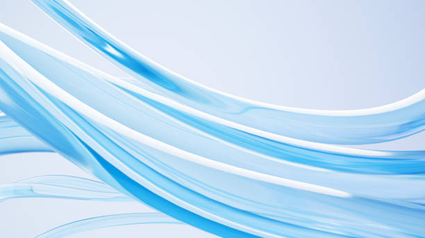 istock Abstract blue glass tube 3DCG Background Material 1415118197