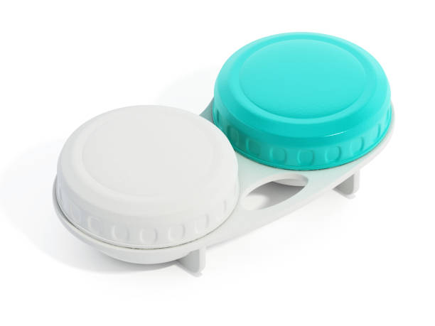 istock Contact lens case isolated on white 1415125993
