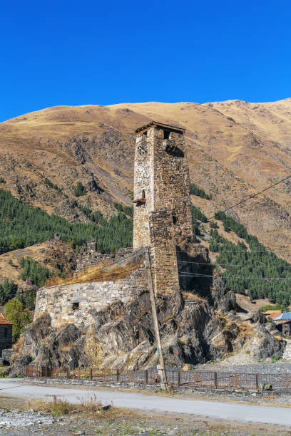 istock Medieval watch tower, Georgia 1415129132
