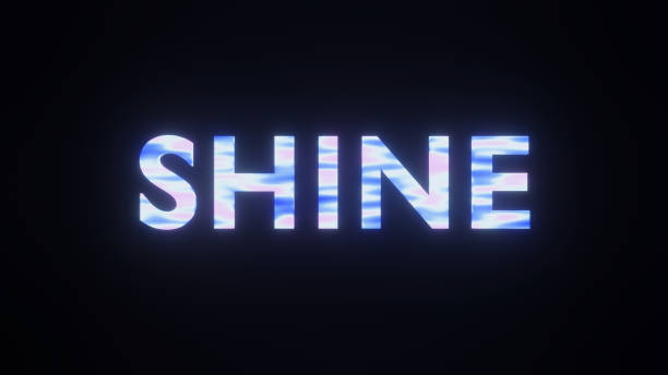 istock Glowing letters in retro neon colors 1415129309