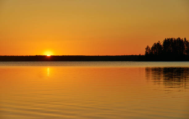 istock Sunset over wild Lake Haikola 1415130120