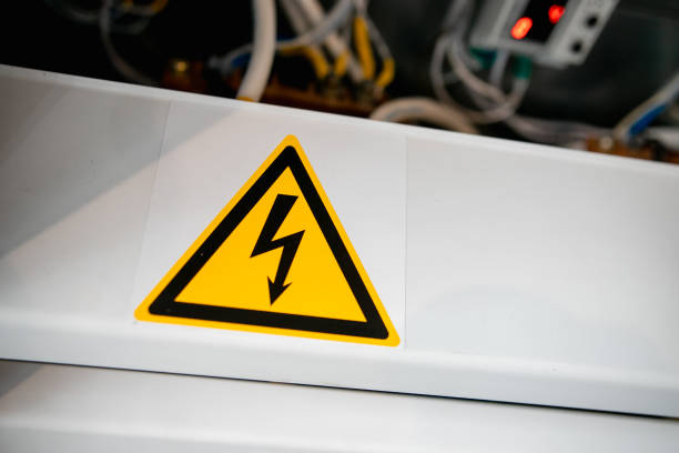 istock high voltage warning sign on high-voltage substation 1415133341