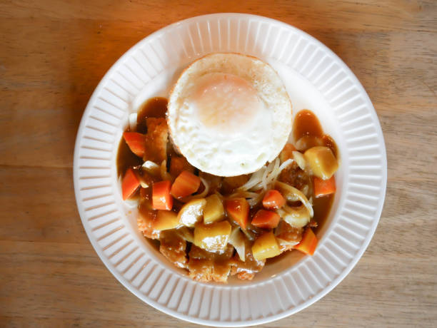 istock Top View Angle - Chicken Katsu Curry japanese food 1415133959
