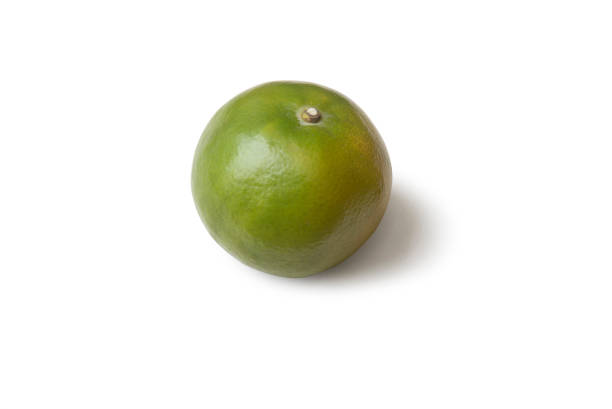 Clementine or tangerine orange fruit on white background.