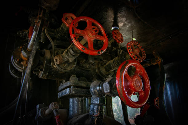 istock Steam Locomotive controls on footplate 1415136859