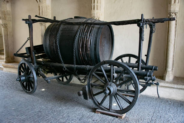 istock Antique fire fighting equipment 1415137048