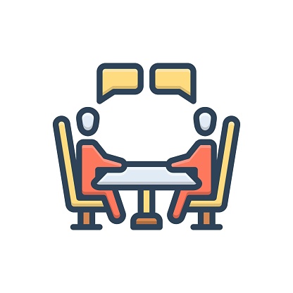 Icon for negotiation, discussion, talk, parley, agreement, deal, revise, meeting, conversation