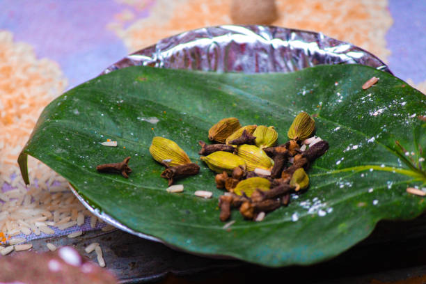 istock Hawan/Pooja Items: Clove, Cardamom & Betal leaf 1415140936