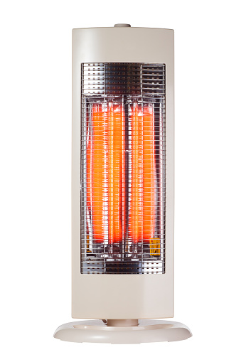 Halogen light heater isolated on a white background