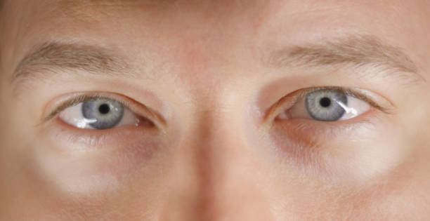 istock Grey eyes of man 1415144177